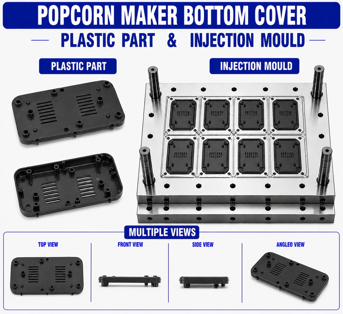 Popcorn Maker Plastic Bottom Cover Mould and Moulding Service